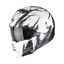 Scorpion Exo-Combat II Motorcycle Helmet Marauder Black / White / XS (54-55cm)  - Customhoj