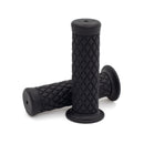 SMP Diamond Motorcycle Grips Black / 1" (25.4 mm) handlebars  - Customhoj