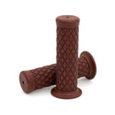 SMP Diamond Motorcycle Grips Cognac Brown / 1" (25.4 mm) handlebars  - Customhoj