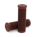 SMP Ribbed Motorcycle Grips Cognac Brown / 1" (25.4 mm) handlebars  - Customhoj