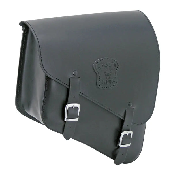 Texas Leather Bolsa de cuadro negra para Harley