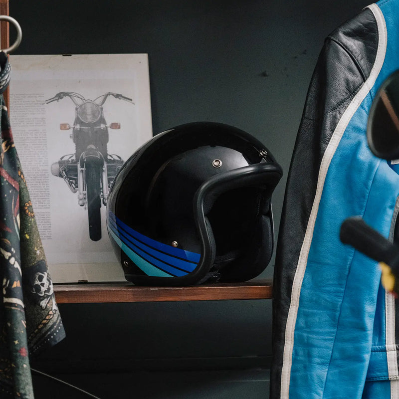 DMD Casco de moto abierto Retro Custom