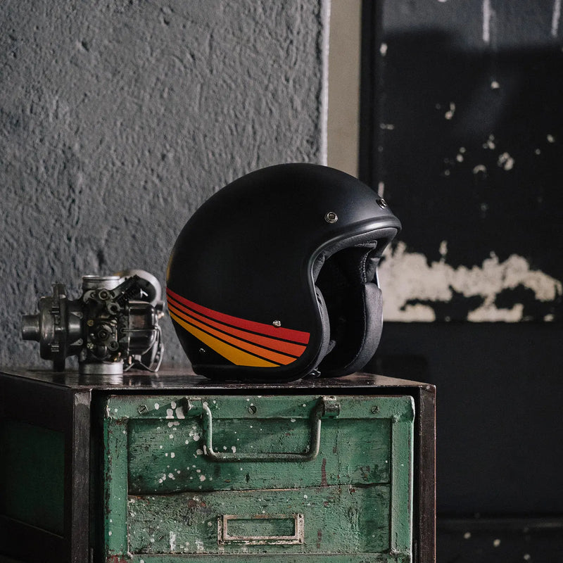 DMD Casco de moto abierto Retro Custom