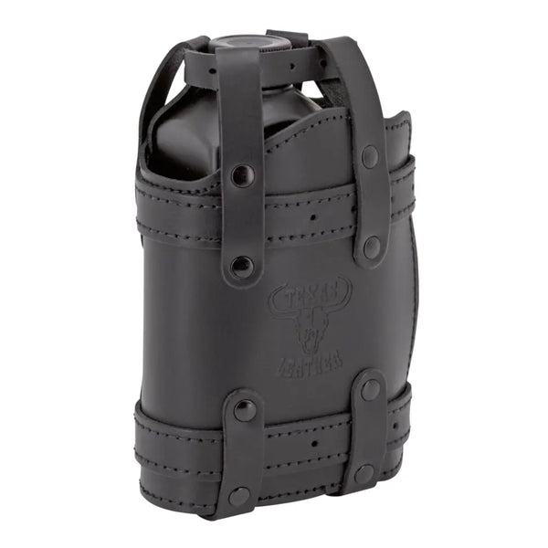 Texas Leather Motorcycle Oil Holder Black  - Customhoj
