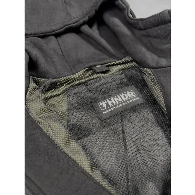 THNDR Blackout Motorcycle Kevlar Hoodie  - Customhoj