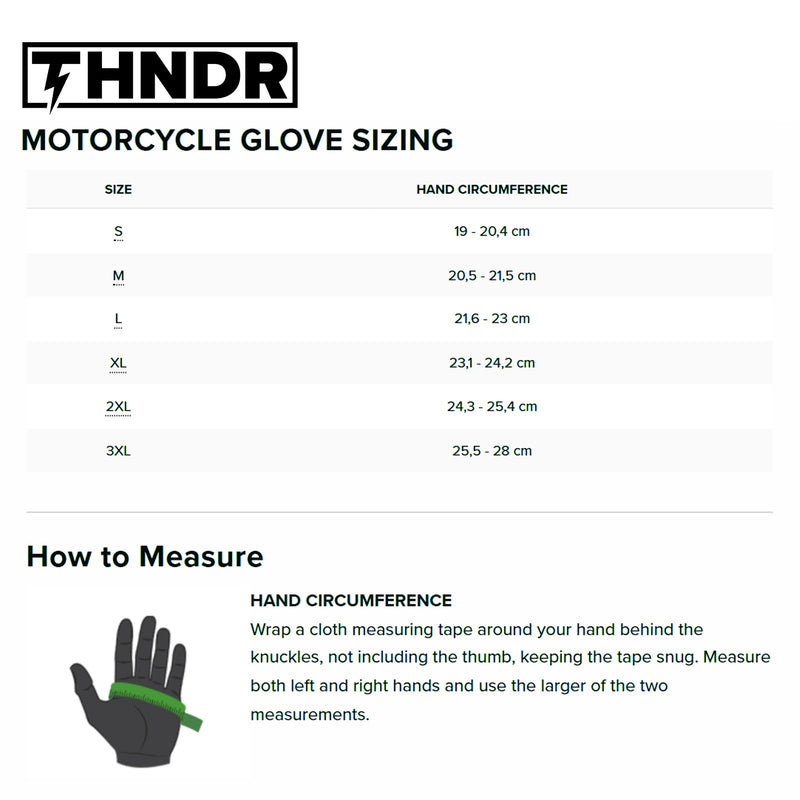 Guantes de motocicleta THNDR Road Warrior