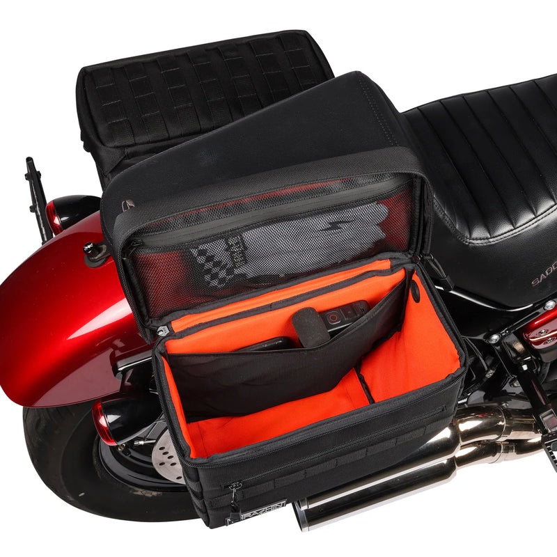Thrashin Supply Escape 18L Throw-Over Motorcycle Saddlebag Set  - Customhoj