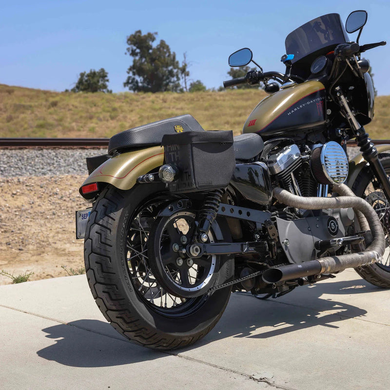 Thrashin Supply Mini Essential 8L Throw-Over Motorcycle Saddlebag Set  - Customhoj