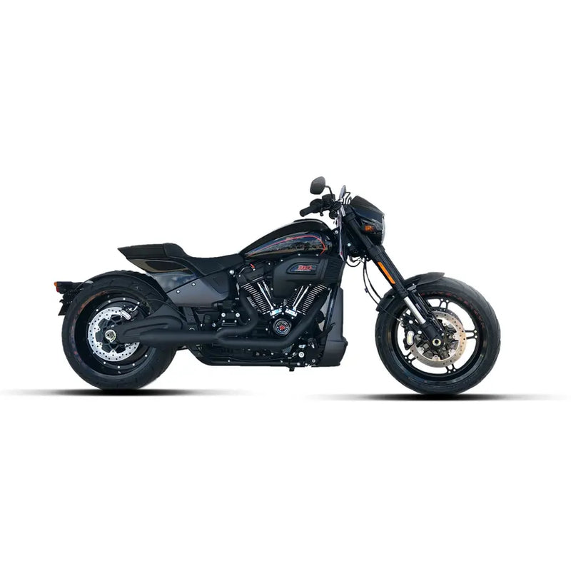 Two Brothers Racing Comp-S 2-into-1 Exhaust for Harley 18-25 Softail Fat Boy / Breakout / FXDR / Black  - Customhoj