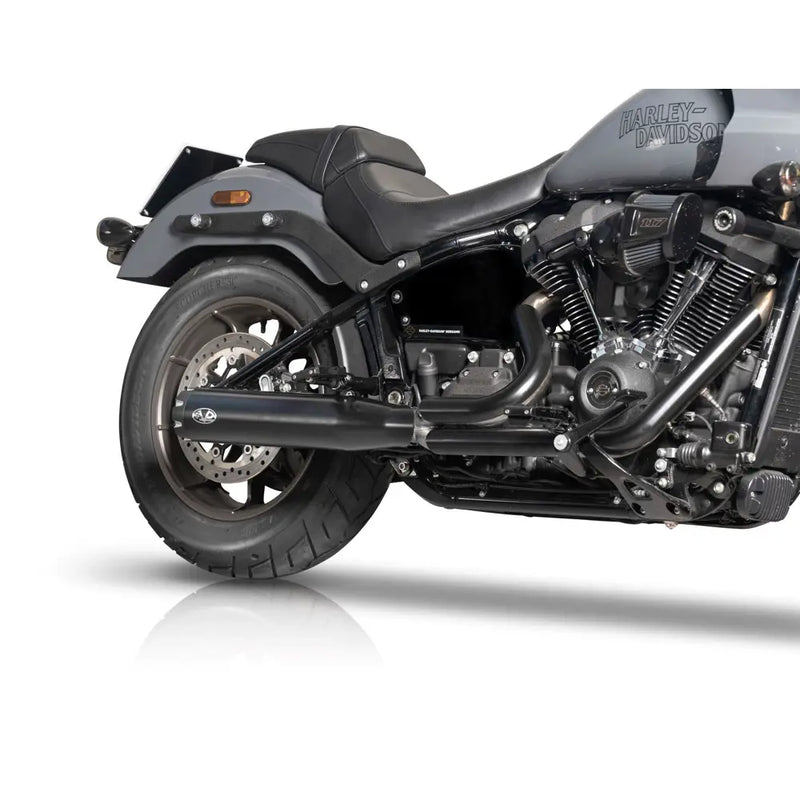 V-Performance EC Approved 2-into-1 Exhaust for Harley 21-24 Softail Standard / Street Bob / Heritage / Low Rider S & ST (Euro 5) / Black  - Customhoj