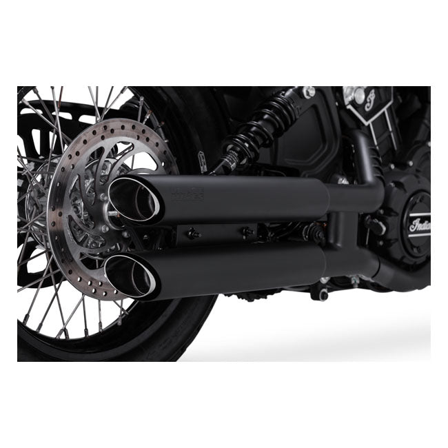 Vance & Hines Twin Slash 3" PCX Slip-On Mufflers for Indian 15-24 Scout / Black