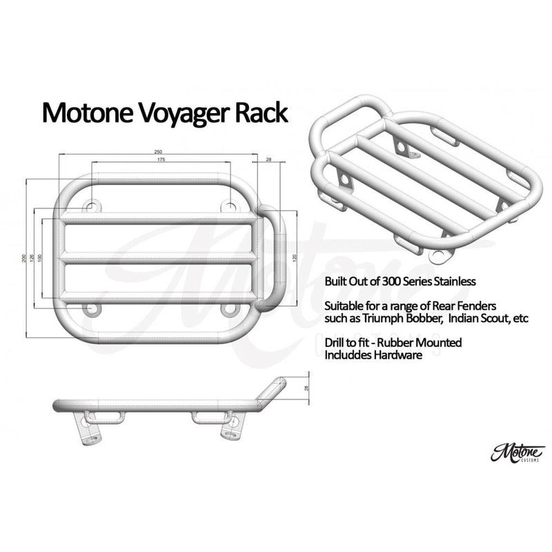 Motone Portaequipajes universal para motocicleta Voyager