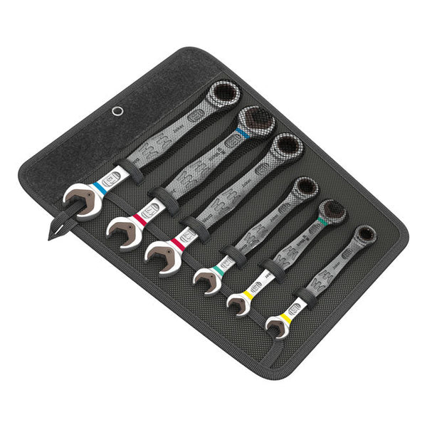 Wera Wrench Set Wera Ratcheting Wrench Set Joker Open/Box End 6-pcs Set Metric Customhoj