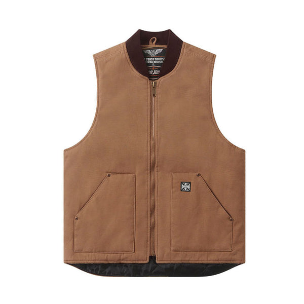 West Coast Choppers Heavy Duty Work Vest Brown / S