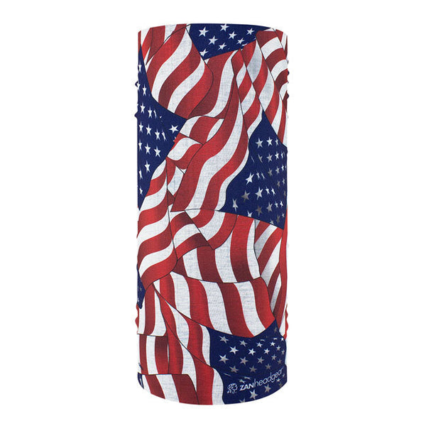 Zanheadgear Motley Tube Polyester Wavy American Flag