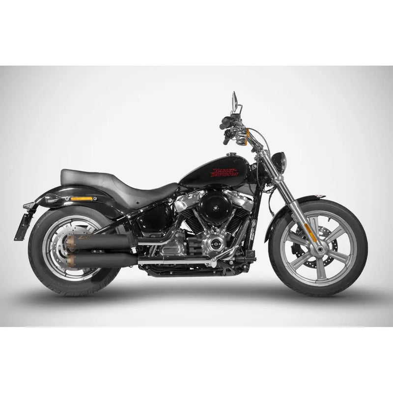 Zard EC Euro 4/5 Approved Overlapped Slip-On Mufflers for Harley Softail 18-24 Softail Standard FXST / Black / Bronze  - Customhoj