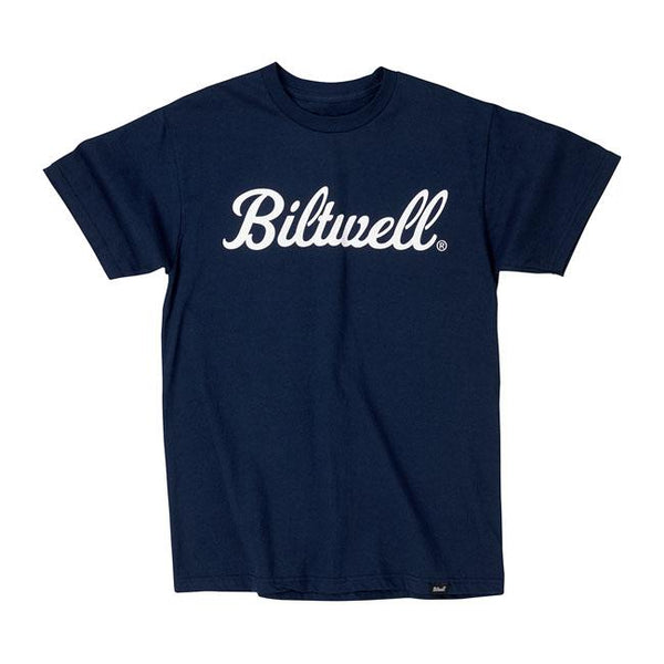 BILTWELL T-shirt Biltwell Script T-Shirt Navy Customhoj