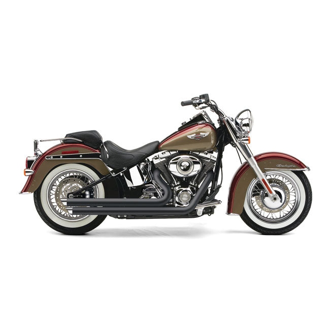 Cobra HD Softail Exhaust System Softail 07-11 (excl. Rockers) / Black Cobra Speedster SlashDown Exhaust Softail 86-21 Black / Chrome Customhoj