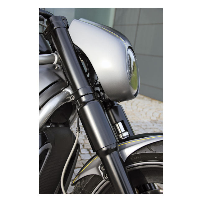 CULTWERK Damask / Gaffelkåpa / Bälg Cult-Werk 6-piece fork tube cover kit. Alu boots. V-Rod 02-11 / Dyna 06-17 / Softail 18-21 Customhoj