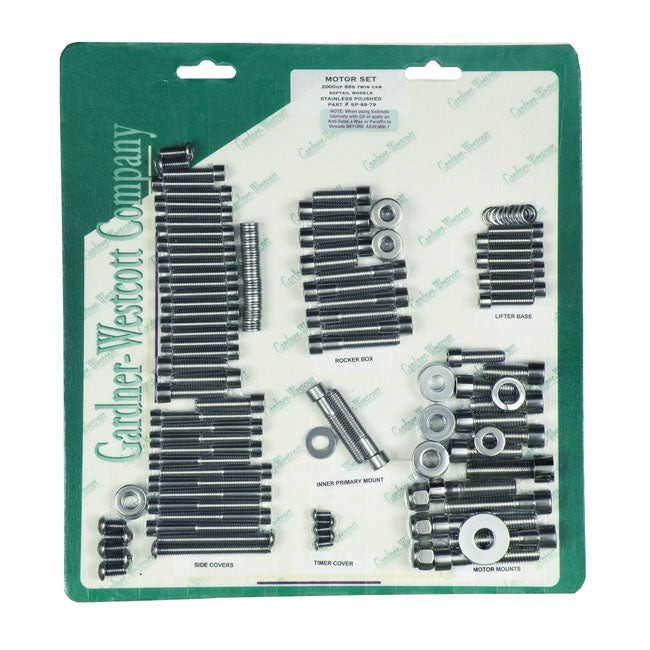 GARDNER-WESTCOTT Skruvkit Harley GW Motor Screw Set Insex HD 36-21 Customhoj