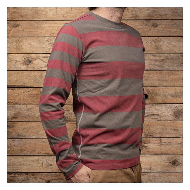 HOLY FREEDOM T-shirt Holy Freedom Kruger Striped T-Shirt Olivgrön/Bordeaux Customhoj