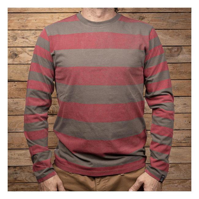 HOLY FREEDOM T-shirt Holy Freedom Kruger Striped T-Shirt Olivgrön/Bordeaux Customhoj