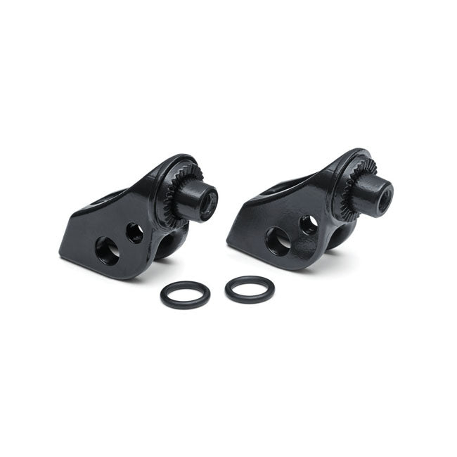 Kuryakyn Kuryakyn Adapters Africa Twin 18-21 / Front / Satin Black Kuryakyn Splined Footpeg Adapters for Honda Customhoj