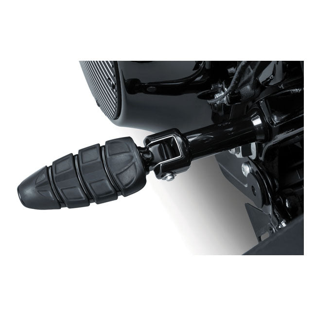 Kuryakyn Kuryakyn Adapters Softail 18-21; 20-21 LiveWire / Rear / Gloss Black Kuryakyn Splined Footpeg Adapters for Harley Customhoj