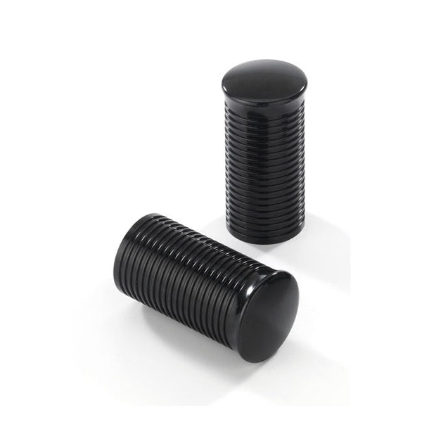 KUSTOM TECH Specialhandtag Ribbed black aluminum Kustom Tech FL Grip ends. Flera färger Customhoj