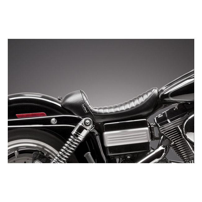 Le Pera HD Dyna sadlar Le Pera Stubs Cafe Solo Sadel. Black Pleated Dyna 06-17 Customhoj