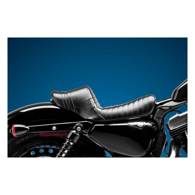 Le Pera HD Sportster sadlar Le Pera Stubs Spoiler Solo Sadel. Black Pleated XL 04-21 Customhoj