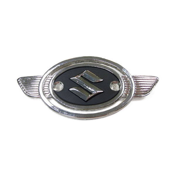 MCS Emblem Suzuki Tankemblem Silver/Svart Customhoj