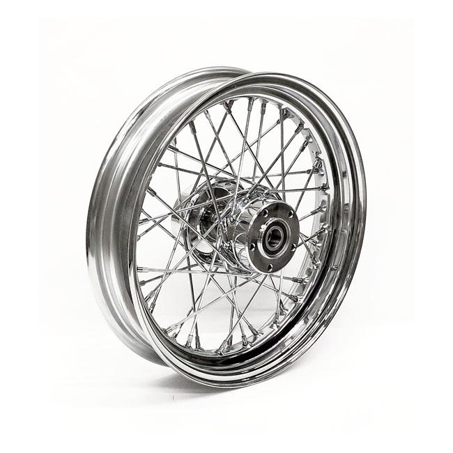 MCS Framhjul ekrat HD 00-07 Touring 3.00 x 16 framhjul 40 ekrar krom Customhoj