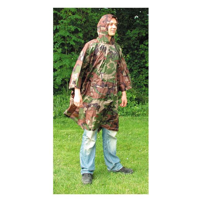 MCS Poncho Fostex Poncho Woodland Camo Customhoj