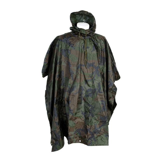 MCS Poncho Fostex Poncho Woodland Camo Customhoj