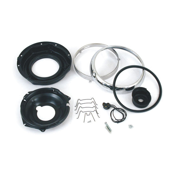 MCS Reservdelar strålkastare 7" Assy & Trim Kit FLH 60-84 Customhoj