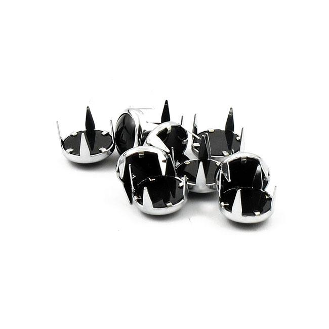 MUSTANG Nitar Mustang Decorative Studs Chrome Med Svart Pearl Customhoj