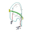 NATIONAL CYCLE Vindruta HD NC 'Vintage' reproduction beaded Vindruta Klar Nedre Knucklehead 36-47; Panhead 48 Customhoj