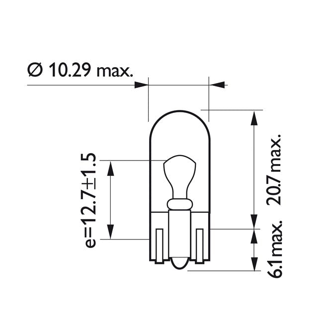 PHILIPS W5W Philips LongLife Ecovision Lampa W5W Customhoj