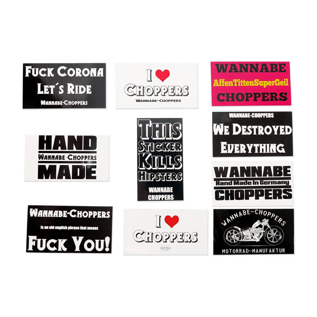 Wannabe choppers Klistermärke Wannabe Choppers sticker set Customhoj