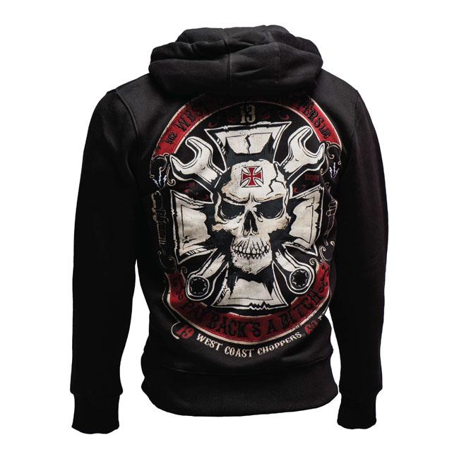 WEST COAST CHOPPERS Hoodie WCC Mechanic Zip Hoodie Svart Customhoj